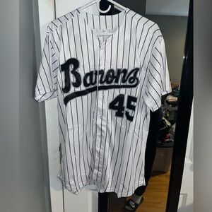 Men’s Michael Jordan Birmingham Barons White Pinstripe Baseball Jersey #45 NEW